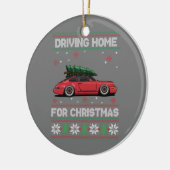 Weihnachtsbaum Oldtimer Auto Xmas Ugly Sweater Pul Keramik Ornament (Links)
