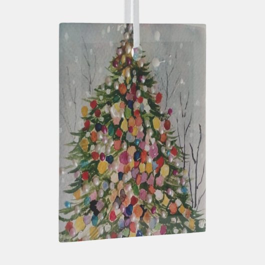 Weihnachtsbaum- Ornament Aus Glas (Vorderseite Rechts)