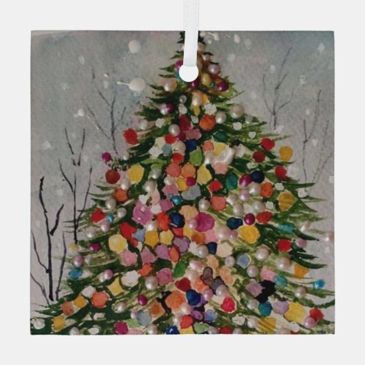 Weihnachtsbaum- Ornament Aus Glas (Rückseite)