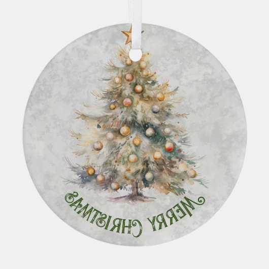 Weihnachtsbaum Ornament Aus Glas (Rückseite)