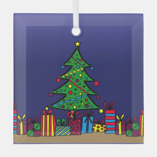 Weihnachtsbaum Ornament Aus Glas (Vorderseite)