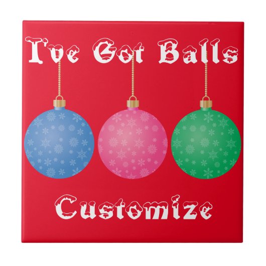 Weihnachtsbaum Ornament Balls Thunder_Cove Fliese (Vorderseite)