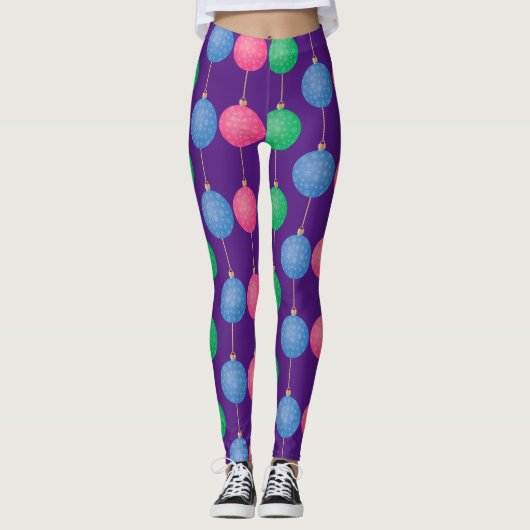 Weihnachtsbaum Ornament Balls Thunder_Cove Leggings (Vorderseite)