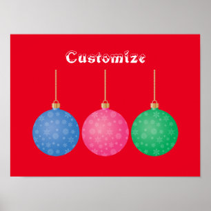 Weihnachtsbaum Ornament Balls Thunder_Cove Poster