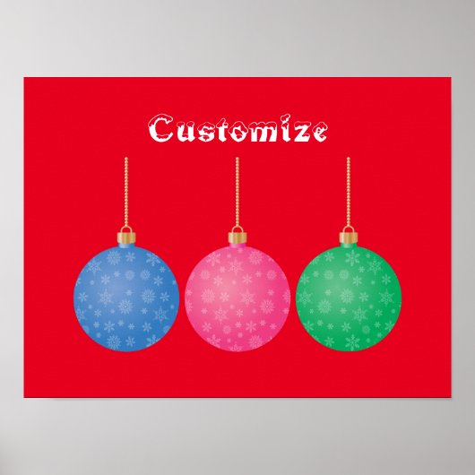 Weihnachtsbaum Ornament Balls Thunder_Cove Poster (Vorne)