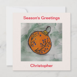 Weihnachtsbaum-Ornament-Flachkarte Karte