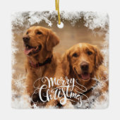 Weihnachtsbaum-Ornament gefrorenes Foto Keramikornament (Vorderseite)