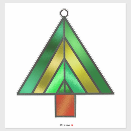 Weihnachtsbaum-Ornament gestanzter Glass-Look Aufkleber (Blatt)