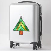 Weihnachtsbaum-Ornament gestanzter Glass-Look Aufkleber (Koffer)