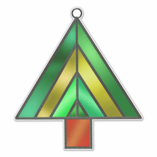 Weihnachtsbaum-Ornament gestanzter Glass-Look Aufkleber (Vorderseite)