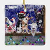Weihnachtsbaum Ornament Happy Farm Animal Party (Vorderseite)