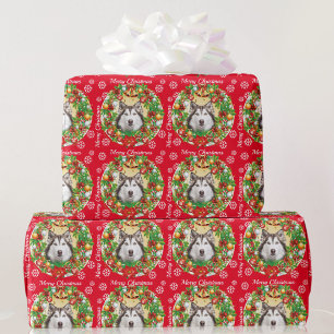 Weihnachtsbaum-Ornament Hunde Katze Fotovorlage Geschenkpapier