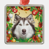 Weihnachtsbaum-Ornament Hunde Katze Fotovorlage Ornament Aus Metall (Vorne)