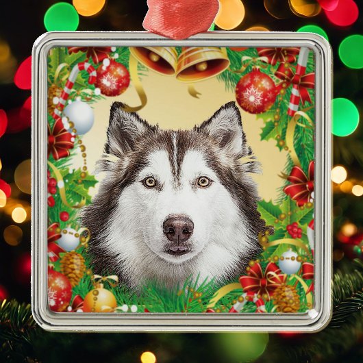 Weihnachtsbaum-Ornament Hunde Katze Fotovorlage Ornament Aus Metall