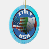 Weihnachtsbaum Ornament Italien USA Flaggen (Rechts)