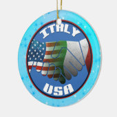 Weihnachtsbaum Ornament Italien USA Flaggen (Links)