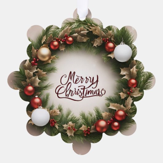 Weihnachtsbaum Ornament Karte (Rückseite)