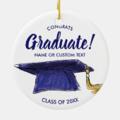 Weihnachtsbaum-Ornament-Klasse des Abschlusses 20X Keramikornament (Hinten)