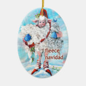 Weihnachtsbaum Ornament Oval Sheep Fleece Navidad (Vorne)