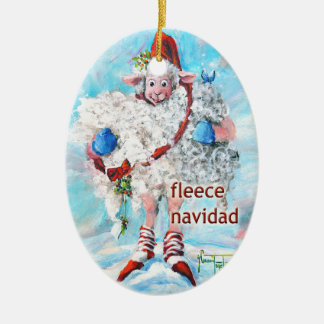Weihnachtsbaum Ornament Oval Sheep Fleece Navidad