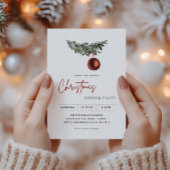 Weihnachtsbaum Ornament Weihnachtsessen Party Einladung