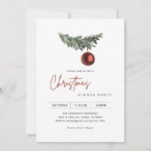 Weihnachtsbaum Ornament Weihnachtsessen Party Einladung (Vorderseite)