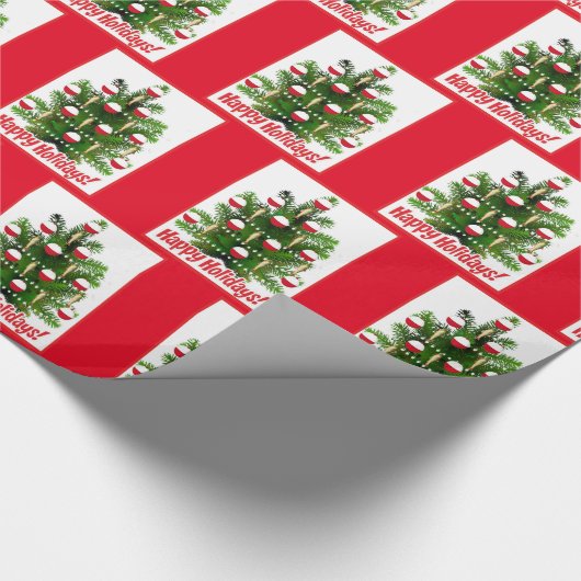 Weihnachtsbaum-Ornamente Feiertag Geschenkpapier (Ecke)