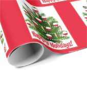 Weihnachtsbaum-Ornamente Feiertag Geschenkpapier (Rolleneckpunkt)