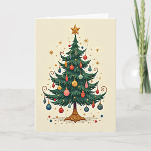Weihnachtsbaum-Ornamente Karte