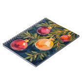Weihnachtsbaum-Ornamente Wasserfarbe Notizblock (Linke Seite)