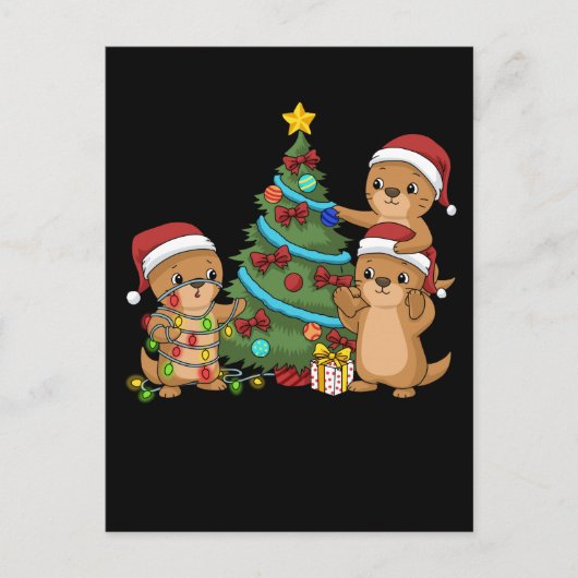 Weihnachtsbaum Otter Kinder Weihnachtsgeschenk Mee Postkarte (Vorderseite)