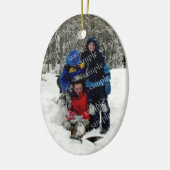 Weihnachtsbaum Oval Foto Template Ornament (Links)