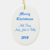Weihnachtsbaum Oval Foto Template Ornament (Hinten)