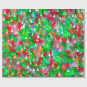 Weihnachtsbaum-Packpapier-Aquarell Geschenkpapier (Flach)
