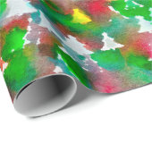Weihnachtsbaum-Packpapier-Aquarell Geschenkpapier (Rolleneckpunkt)