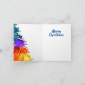 Weihnachtsbaum, Paint, Primärfarben Feiertagskarte (Innenseite)
