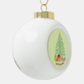 Weihnachtsbaum Pale Green Keramik Kugel-Ornament (Links)
