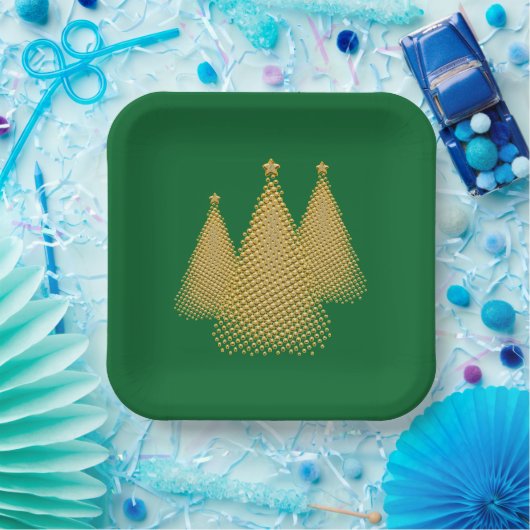 Weihnachtsbaum Pappteller (Party)