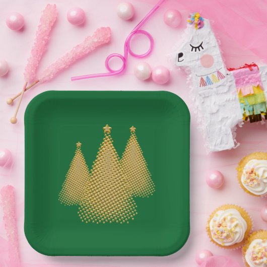 Weihnachtsbaum Pappteller (Party)