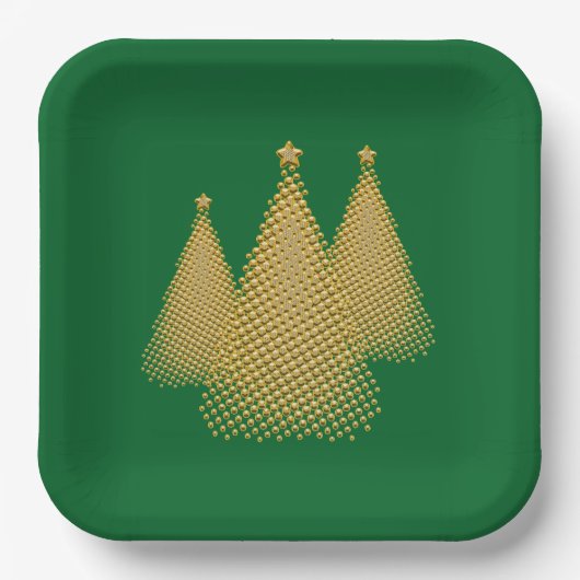 Weihnachtsbaum Pappteller (Vorderseite)