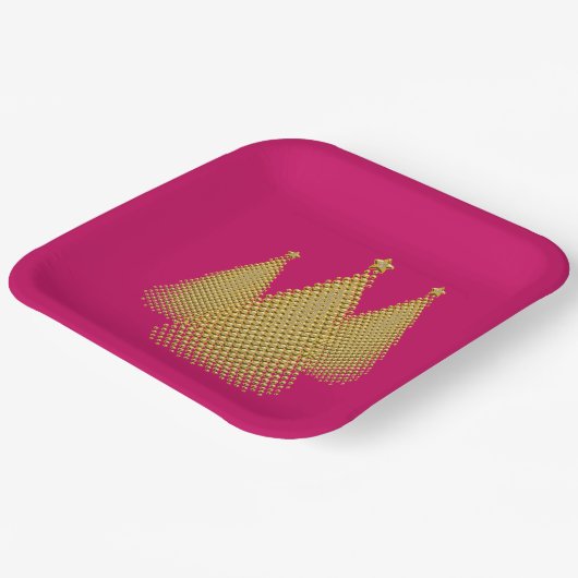 Weihnachtsbaum Pappteller (Gewinkelt)