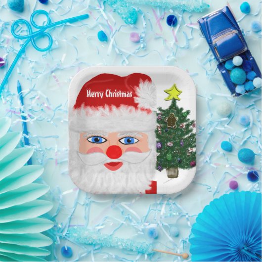 Weihnachtsbaum Pappteller (Party)