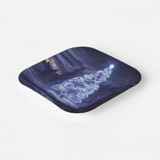 Weihnachtsbaum Pappteller (Gewinkelt)