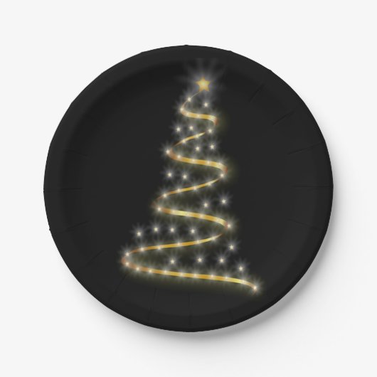 Weihnachtsbaum Pappteller (Vorderseite)