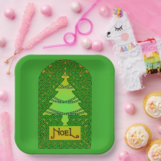 Weihnachtsbaum Pappteller (Party)