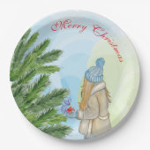 Weihnachtsbaum Pappteller (Vorderseite)