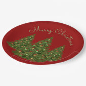 Weihnachtsbaum Pappteller (Schrägansicht)