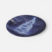 Weihnachtsbaum Pappteller (Schrägansicht)