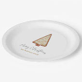 Weihnachtsbaum Pappteller (Schrägansicht)