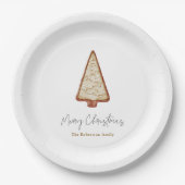 Weihnachtsbaum Pappteller (Vorderseite)